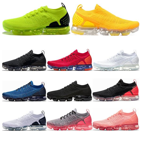 

2019 new men running shoes volt yellow red orbit triple black white fashion womens breathable trainers sneakers sports size36-45