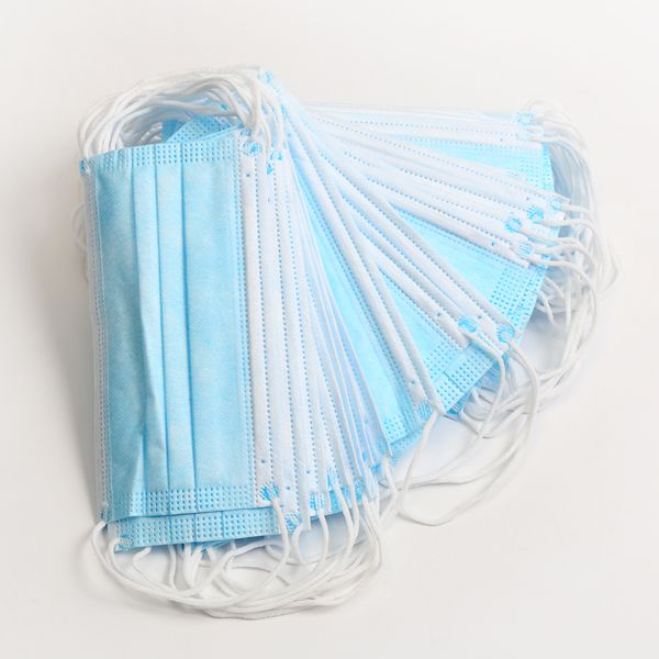 

50/100/200/500pcs safety masks anti-dust mask 3 ply face mask non-woven mouth mask disposable protective anti pollution masks