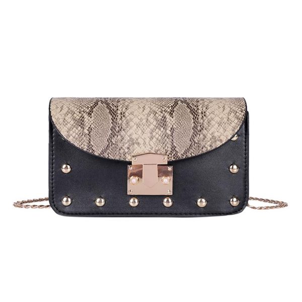 

women's serpentine shoulder bag fashion messenger bag chain small square