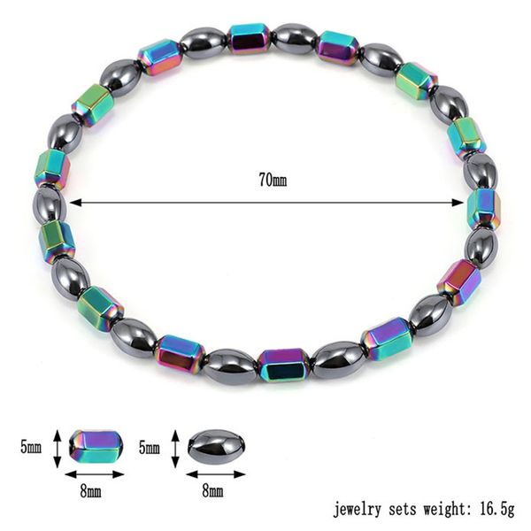 

weight loss magnet anklet colorful stone magnetic therapy bracelet anklet weight loss product slimming health care jewelry, Red;blue
