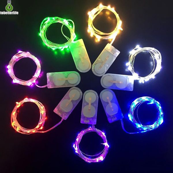 luz LED Cordas 1M 2M 3M cobre fio de prata ilumina a fada da bateria para a decoração da festa de casamento Início Halloween Party Natal