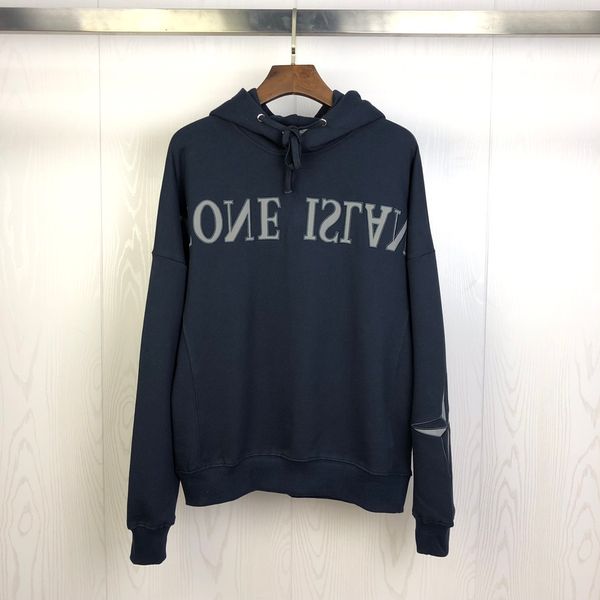 

limited edition mens designer hoodie stones islands luxury fashion brand hoodie classic logo terry street hip hop trend pullover, White;black
