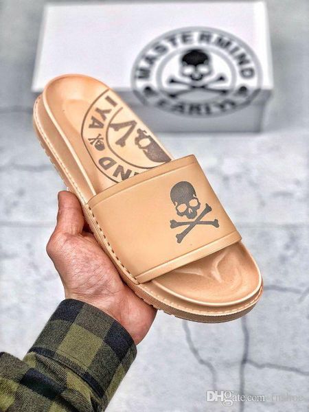 

2019 роскошные stussy master mind world debossed slide летние сандалии дизайнерская обувь широкие плоские скользкие сандалии us 5.5-10, Black