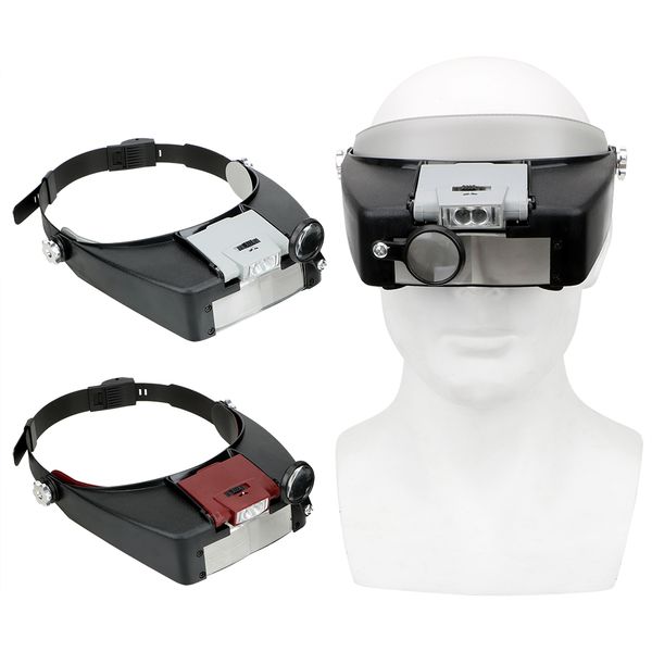 

diywork 1.5x 3x 8.5x 10x with led light headband magnifier for jeweler magnifying glass watch repair tool hand tool set