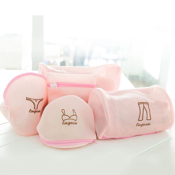 

2020 new lingerie washing home use mesh clothing underwear organizer washing bag useful mesh net bra wash bag zipper bag#20