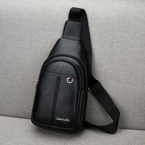 

new style fashion men chest pack soft surface pu casual shoulder bag men bag