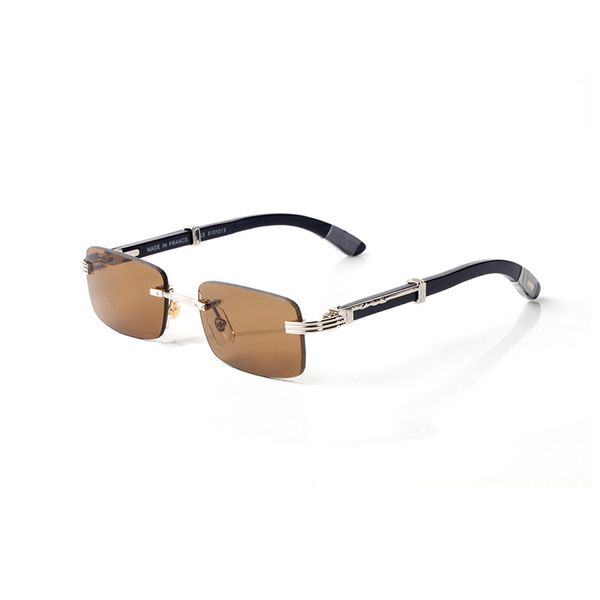 

2020 buffalo horn glasses brand designer wood buffalo horn glasses men women wooden sunglasses with frame clear lenses rimless glasses with, White;black