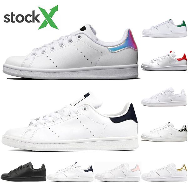 

2020 new fashion designers women men stan shoes smith casual sneakers leather classic flats size 36-44, Black