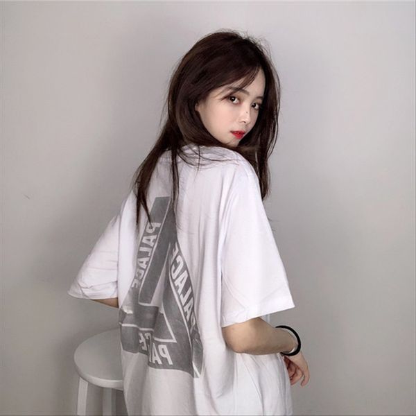 

girlfriends short-sleeved clothing female style bfoversizet super fire cec all-match fashion girlfriends short-sleeved t-shirt clothing fema, White