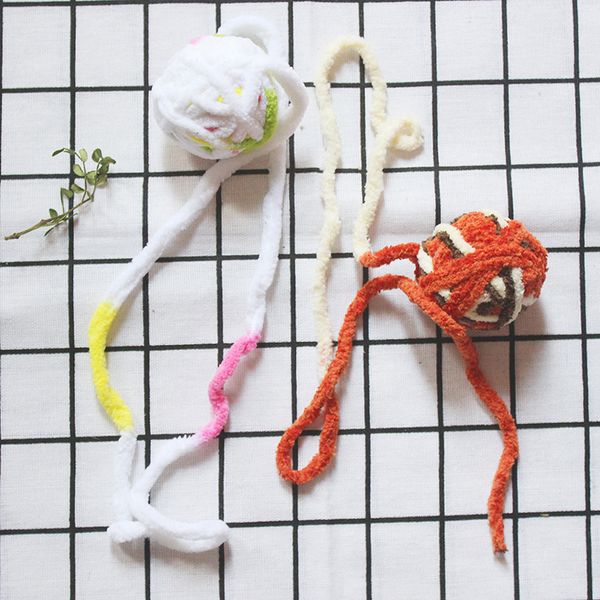 

67cm plush ball toy pet dog cat kitten teaser playing catch toys rope weave ball chew rattling scratch toy