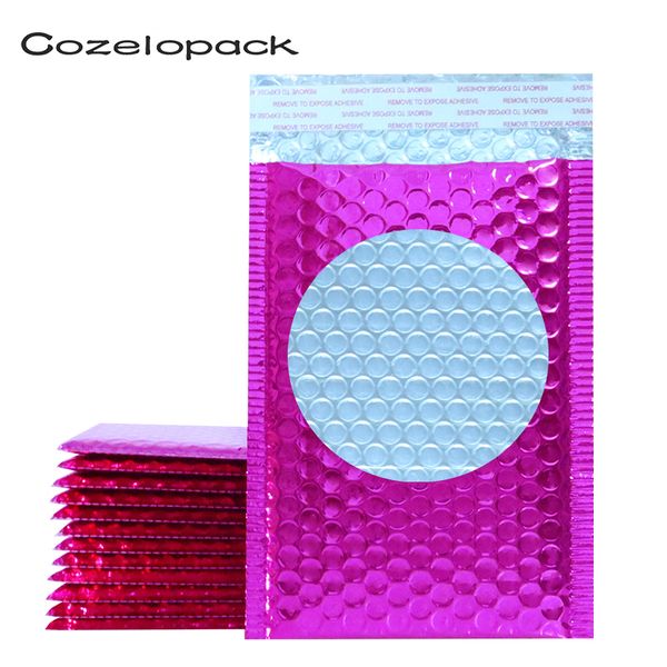 

10pcs metallic bubble mailers pink foil bubble bags aluminized postal bags wedding gift packaging padded shipping envelopes