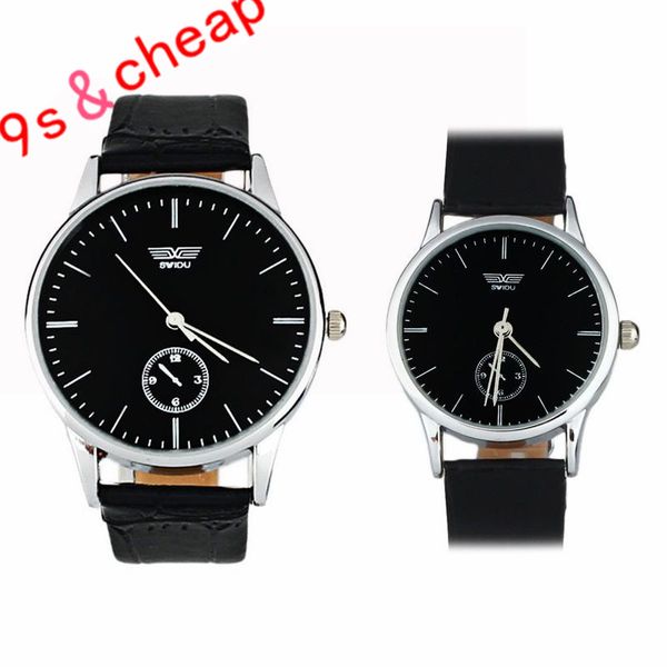 

watches men fashion casual quartz watch classic genuine leather strap male wristwatch relogio masculino #170717, Slivery;brown