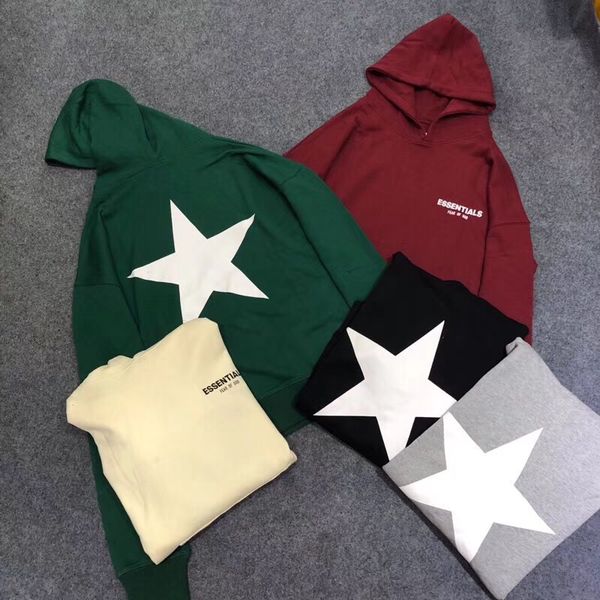 

Spring 2019FW Designer Hoodies Mens FOG Essentials Hooded Sweatshirts Hooded Pullovers Oversize Casual Thin Hoodie