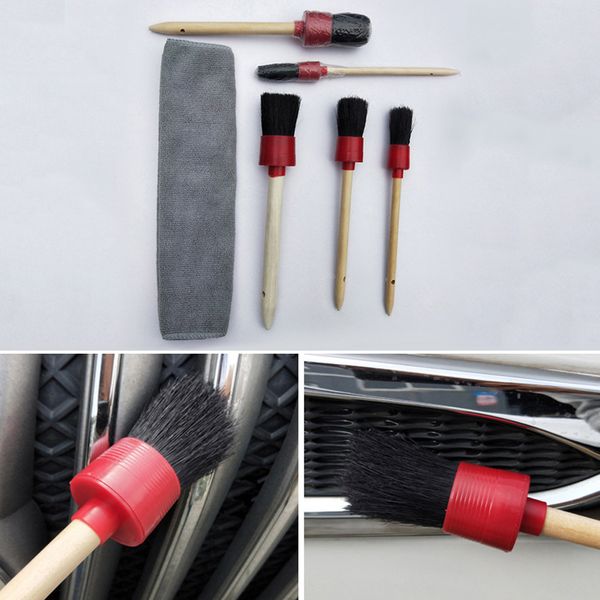 

exterior air vent cleaning versatile tool brush set dashboard car detail automotive wheels scratch towel rims interior