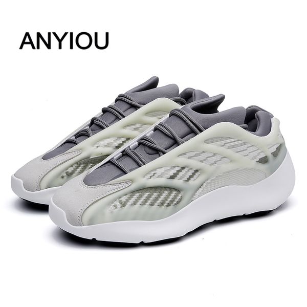 

anyiou brand breathable running shoes for men casual shoes footwear spring autumn quality walking size 36-45, Black