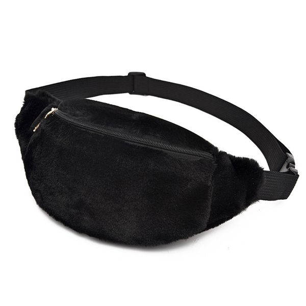 

women chest wallet fanny pack hip purse phone beads zipper casual pack fashion leopard print plush waist bag stylish