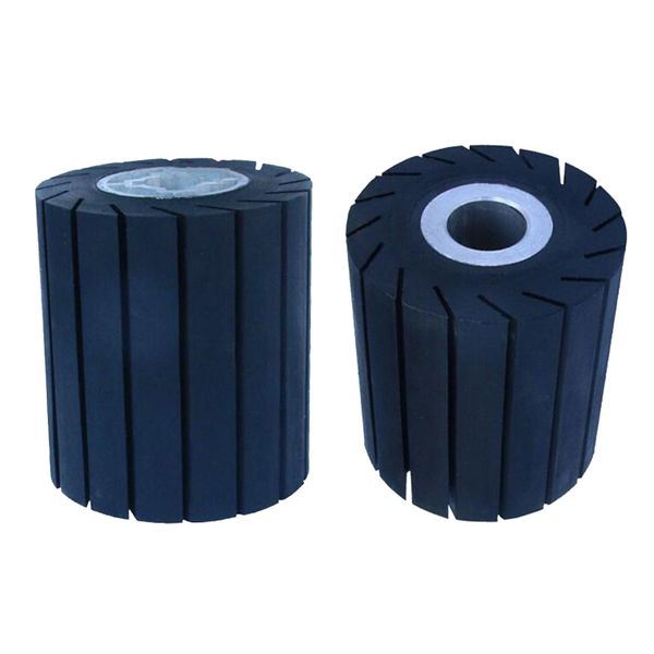 

2pcs rubber polishing wheel burnishing drum grinding tools rust paint remove