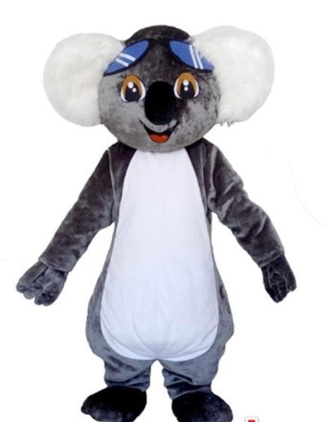 

koala mascot costume character costume add a logo ing, Red;yellow
