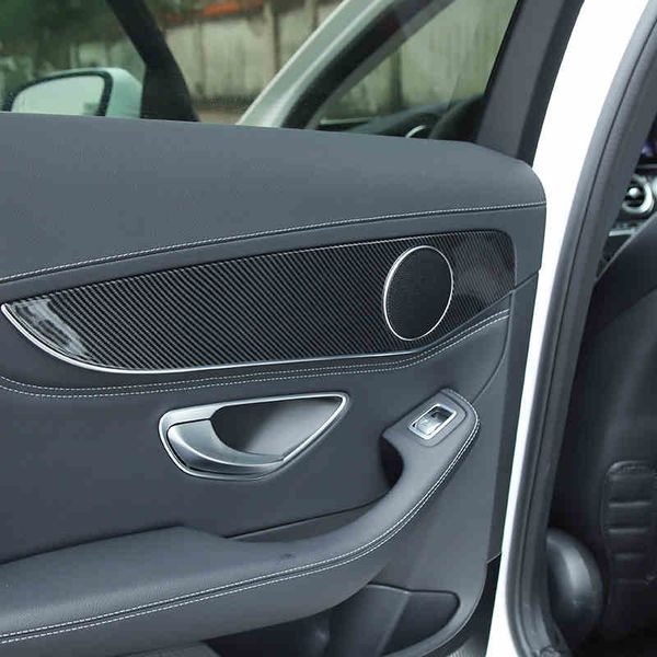 Carbon Fiber Style Car Door Panel Cover Trim For Mercedes Benz C Class W205 2015 18 Abs Auto Interior Modified Bike Rack For Car Bike Racks For Cars