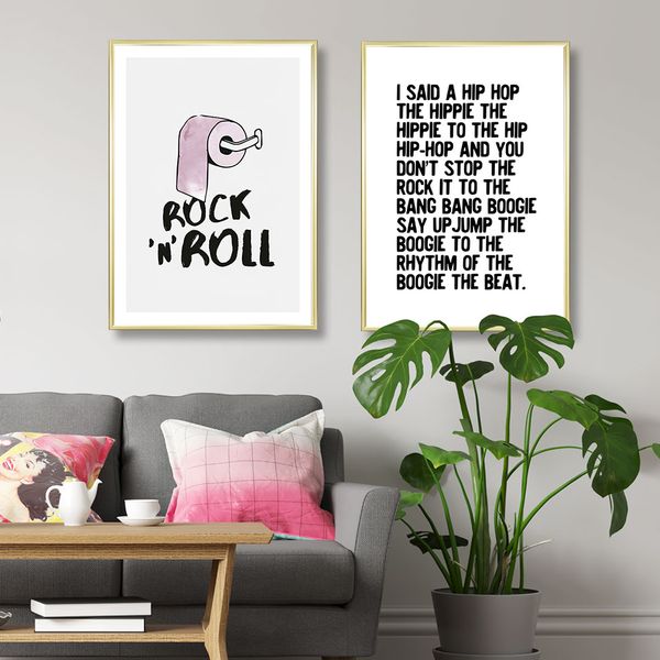 

rappers delight poster rock'n'roll canvas painting nordic quote wall art pictures for living room modern home decorative prints