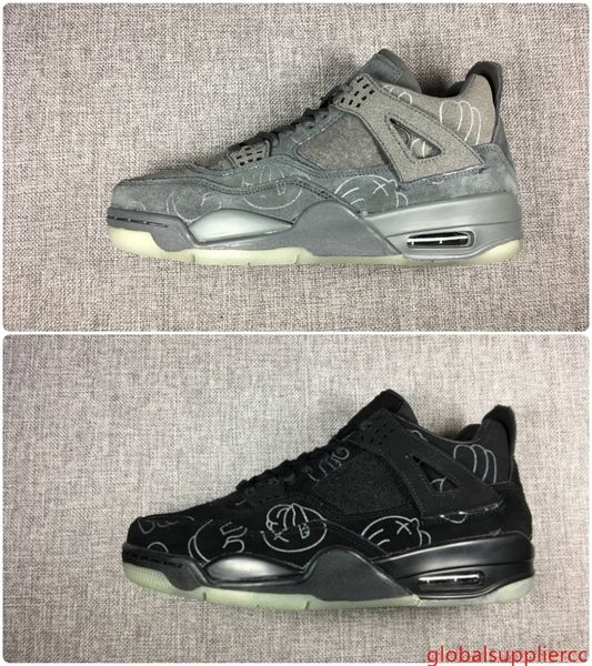 

new basketball shoes 4 classic 4s ks cool grey black suede mens trainer sports shoes