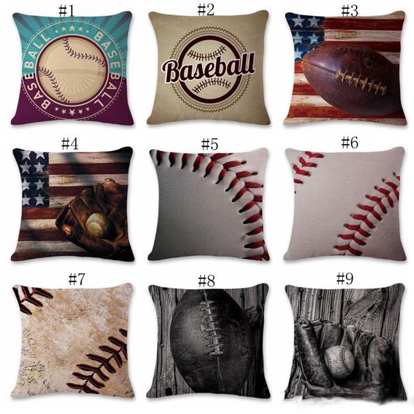 Baseball Pillow Covers Sports Decorative Pillow Cover Sofa Car