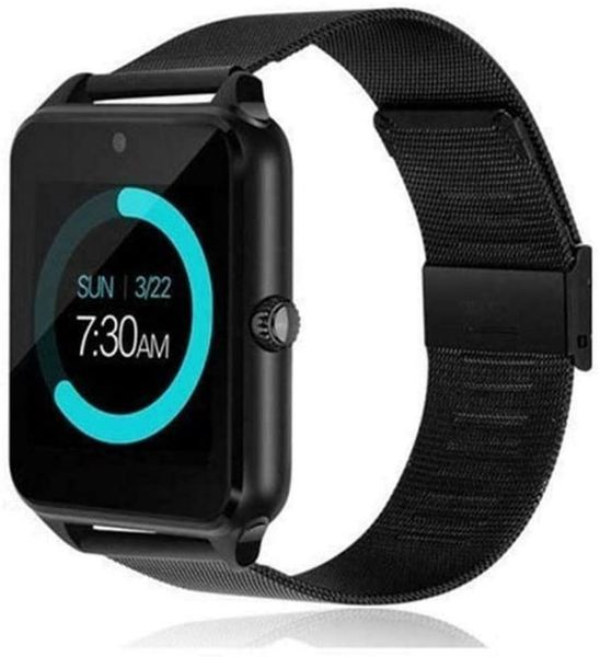 

smart watch bluetooth gsm sim phone mate z60 stainless steel for ios android metal clock with sim card slot