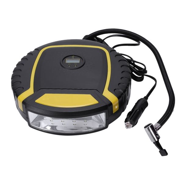 

portable 12v car auto electric air compressor tire inflator pump with 3 meter long extended power cord with cigarette lighter pl