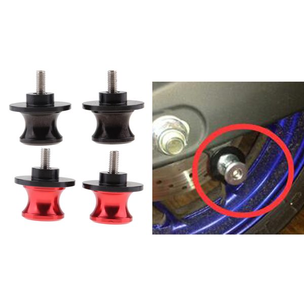 

4pcs cnc billet swingarm spools sliders 6mm for yamaha tmax530 black + red