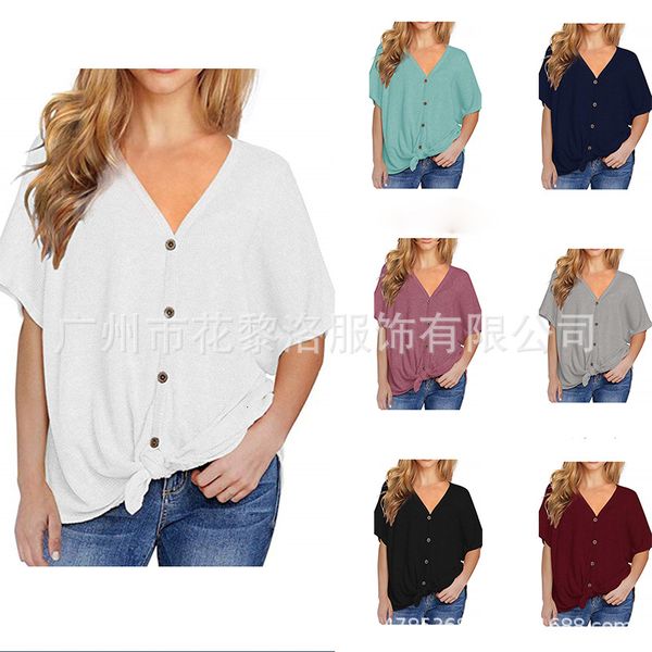 

2019v collar button short shirt bat sleeve kink cardigan t shirts, Gray;blue