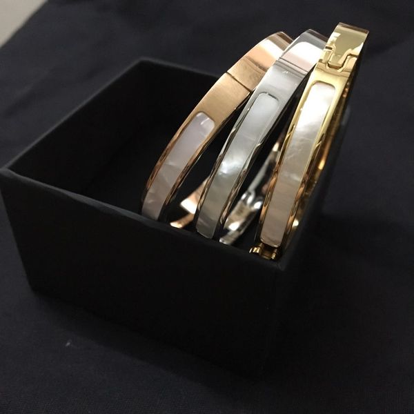 

brand have stamps designer bracelets for lady women party wedding lovers gift engagement luxury jewelry with box lz0421, White