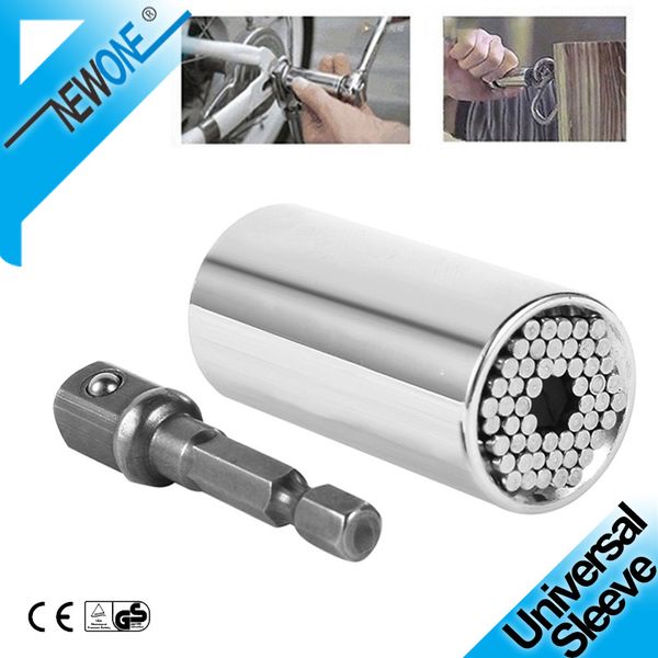 

2 pcs self-adjusting universal socket wrench set sockets sleeve 7-19mm power drill ratchet bushing spanner key multi hand tools