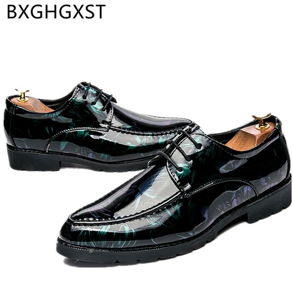 

coiffeur oxford shoes for men formal italian party shoes men 2020 brand elegant for patent leather chaussure homme, Black