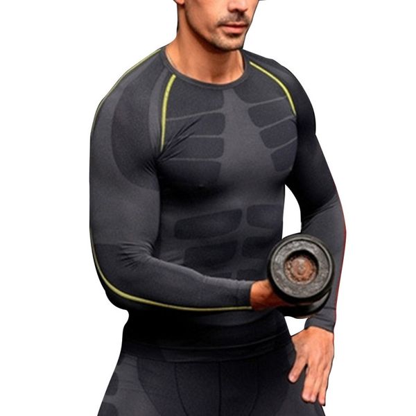 

mens sports compression base layer workout gym fitness sport shirt running new, Black;blue