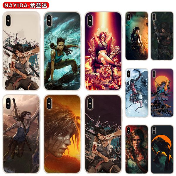 

soft phone case for iphone 11 pro x xr xs max 8 7 6 6s 6plus 5s s10 s11 note 10 plus huawei p30 xiaomi cover lara croft tomb raider