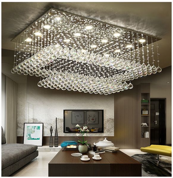 

современные хрустальные потолочные светильники люстра для гостиной из нержавеющей стали светодиодный кристалл светильник украшения дома