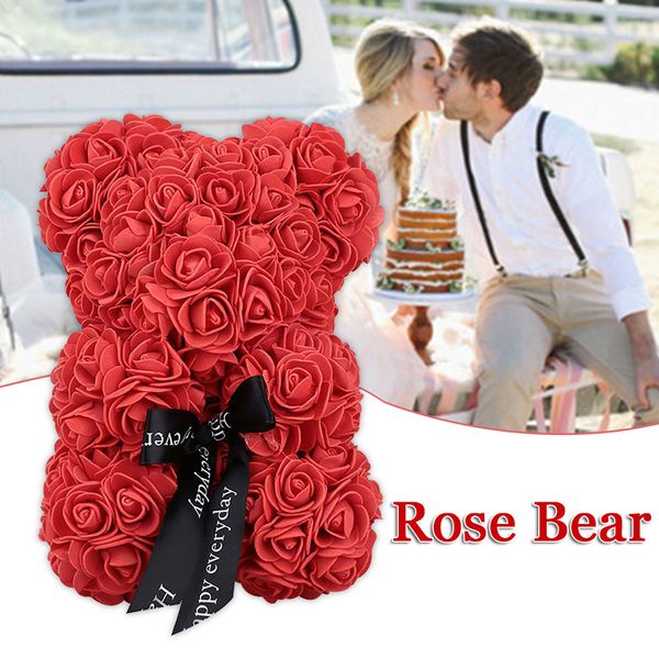 

pe rose bear artificial rose romantic lovely simulated birthday decorations girlfriend bear dolls valentine's day gift wedding