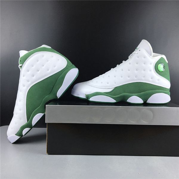 

ray j13 allen pe lucky green white men basketball shoes jumpman 13s athletic sneakers mens designer sports trainer with box 414571-125