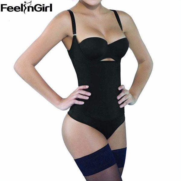

women tummy control underbust slimming body shaper underwear shapewear latex waist trainer cincher firm bodysuits trainer, Black;white
