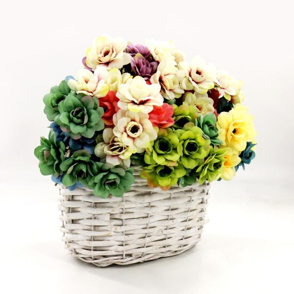 

10 head silk simulation daisy artificial flower hand flower bouquet fake flowers for wedding table accessory home decoration