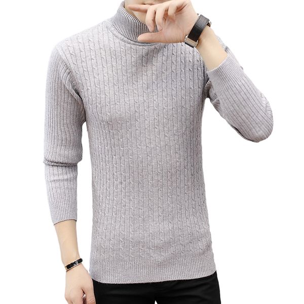 

sweater pullover men nice male voguesolid color knisimple sweaters men comfortable hedging turtleneck sweater, White;black