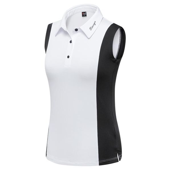 

2019 summer golf clothes women's sleeveless t-shirt quick-drying breathable lapel short sleeve shirts slim sportswear s-xl, Black;blue