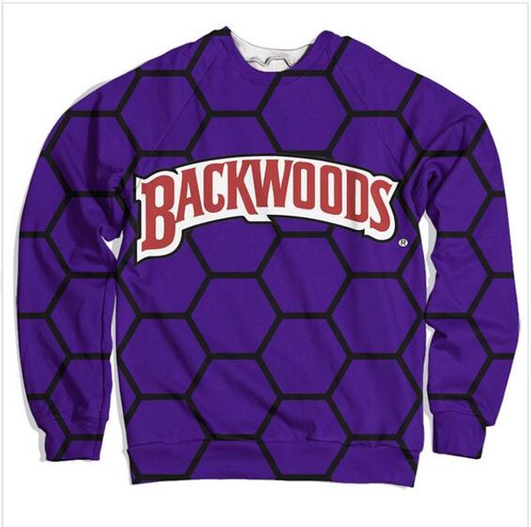 

2020 новейшая мода унисекс толстовка backwoods honey berry funny 3d print crewneck толстовка мужская женская стиль пуловеры wy019, Black