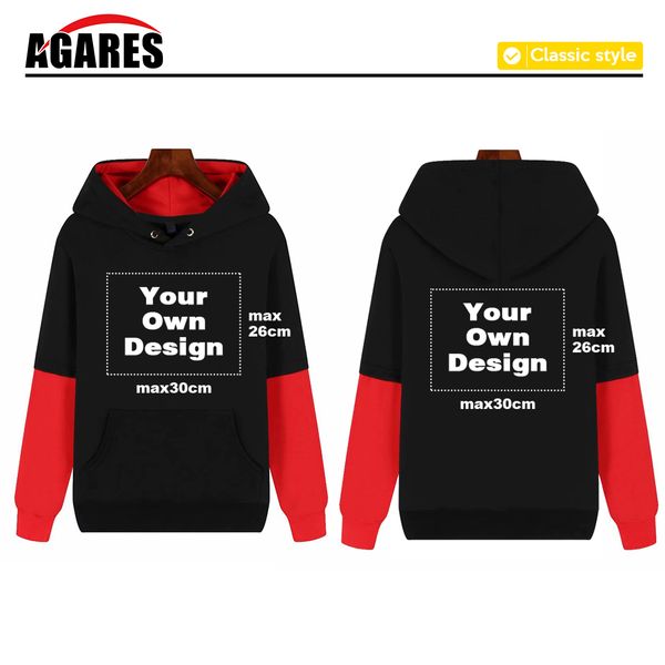

2019 new s-4xl your own design brand logo/picture white custom men and women sweatshirt plus size hoodie men clothing s-8, Black
