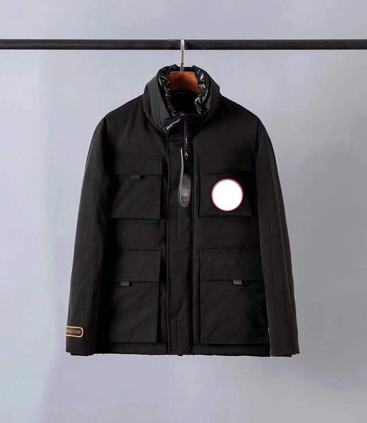 

canadian goosdown winter warm down jacket trend luxury mens designer winter coat classic embroidery casual classic brand thickened jackets, Black
