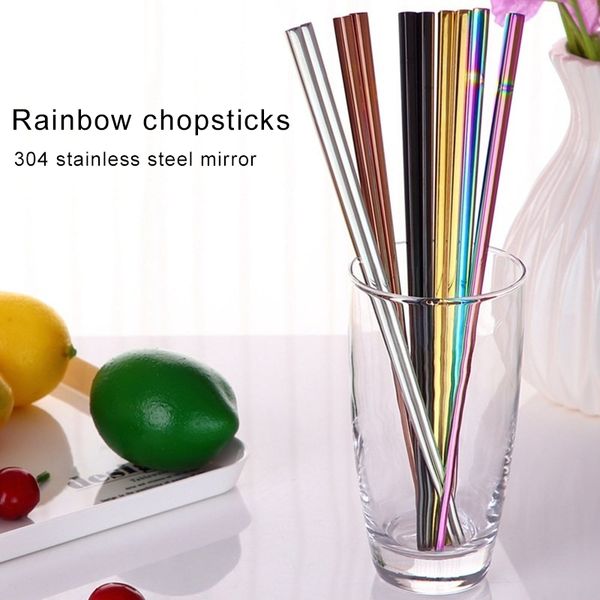 

mirror eco-friendly dinnerware set travel chopsticks for tool feeding stainless steel chopsticks dinner kitchen