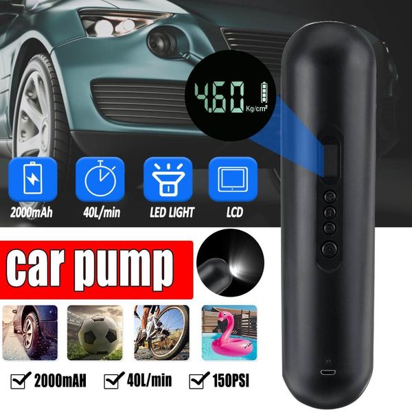 

72w 40l/min wireless car inflatable air-pump usb interface cordless air-compressor car mini tyre inflator motorcycle tire pump