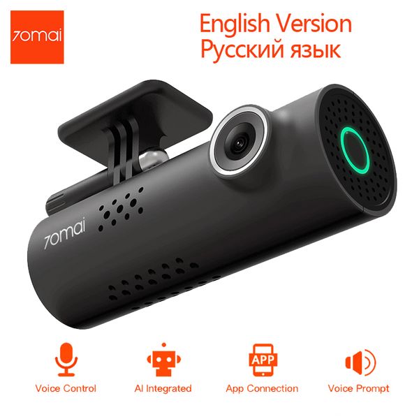 

english/russian version 70mai smart wifi car dvr dash cam wireless 1080p hd night version car camera 130 degree driving recorder
