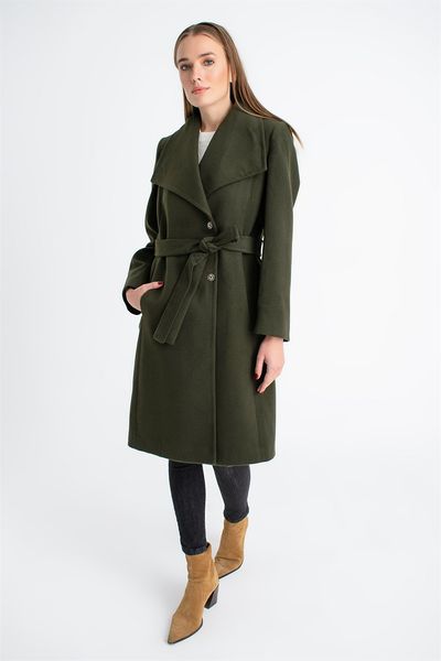 

z6618 dewberry women coat -khaki, Black
