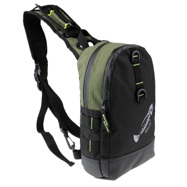 

waterproof oxford chest fishing tackle bag lure hand shoulder pack